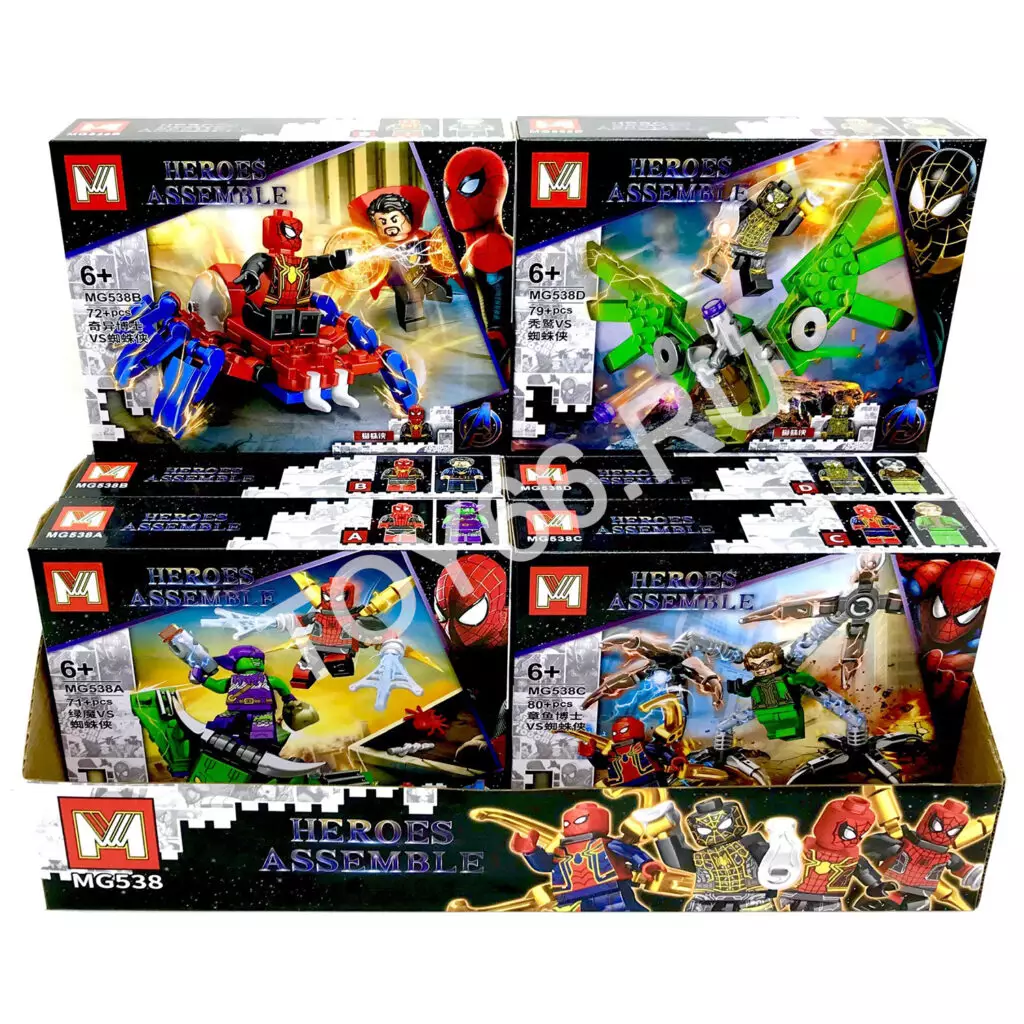 Конструктор Паук 8 шт в блоке MG538