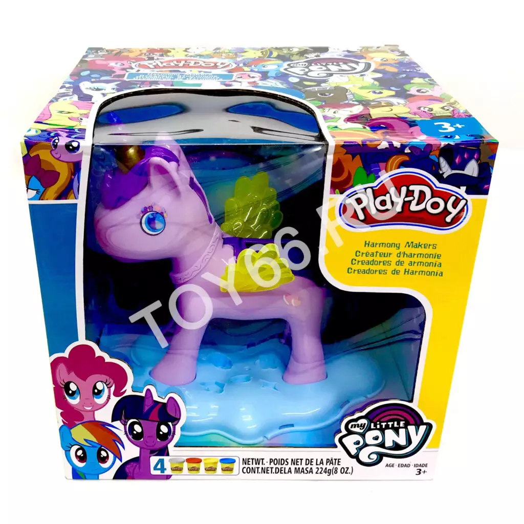 Масса для лепки Пони 4 цвета в наборе PD8806KB