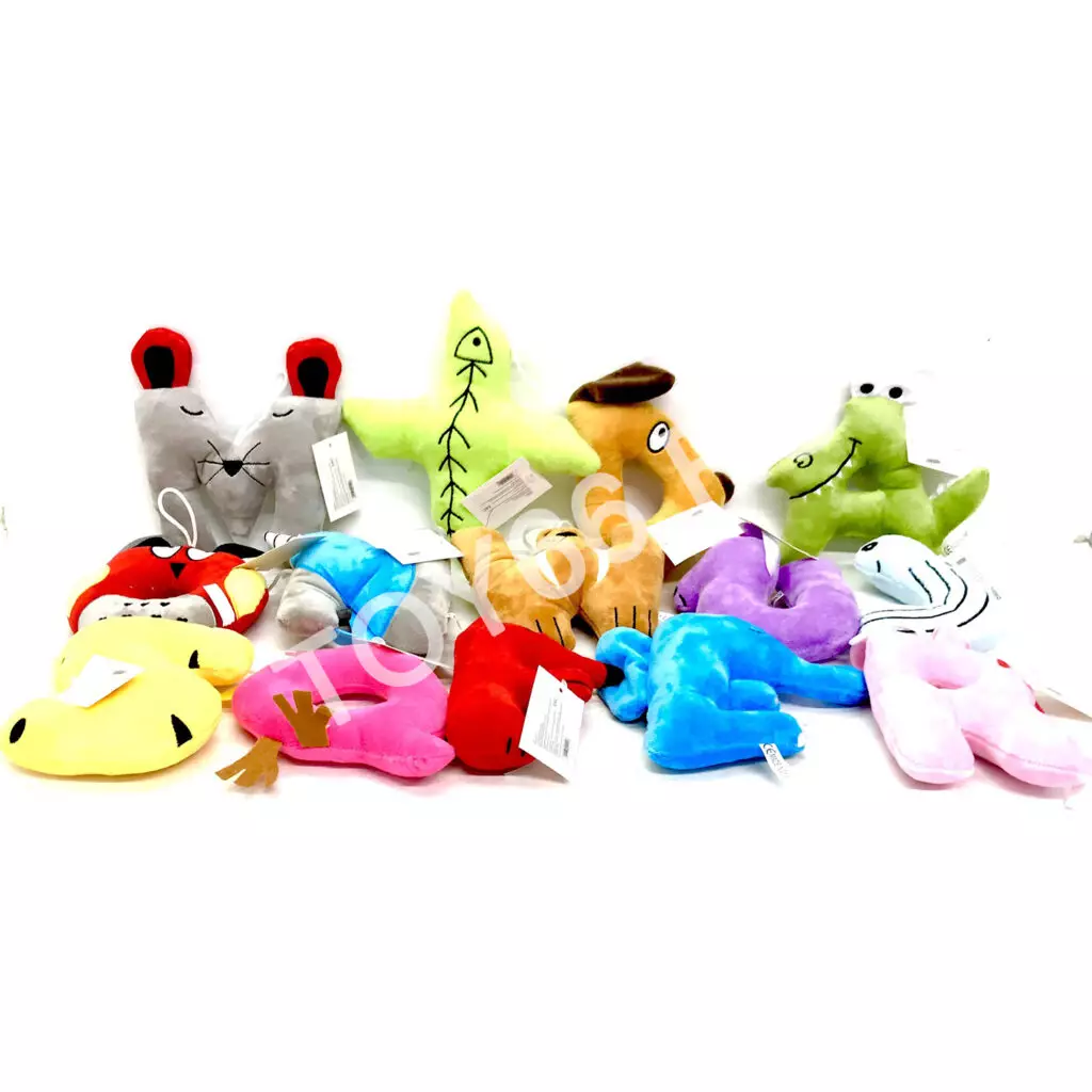 Мягкие игрушки Буквы 26 шт. в блоке YM104