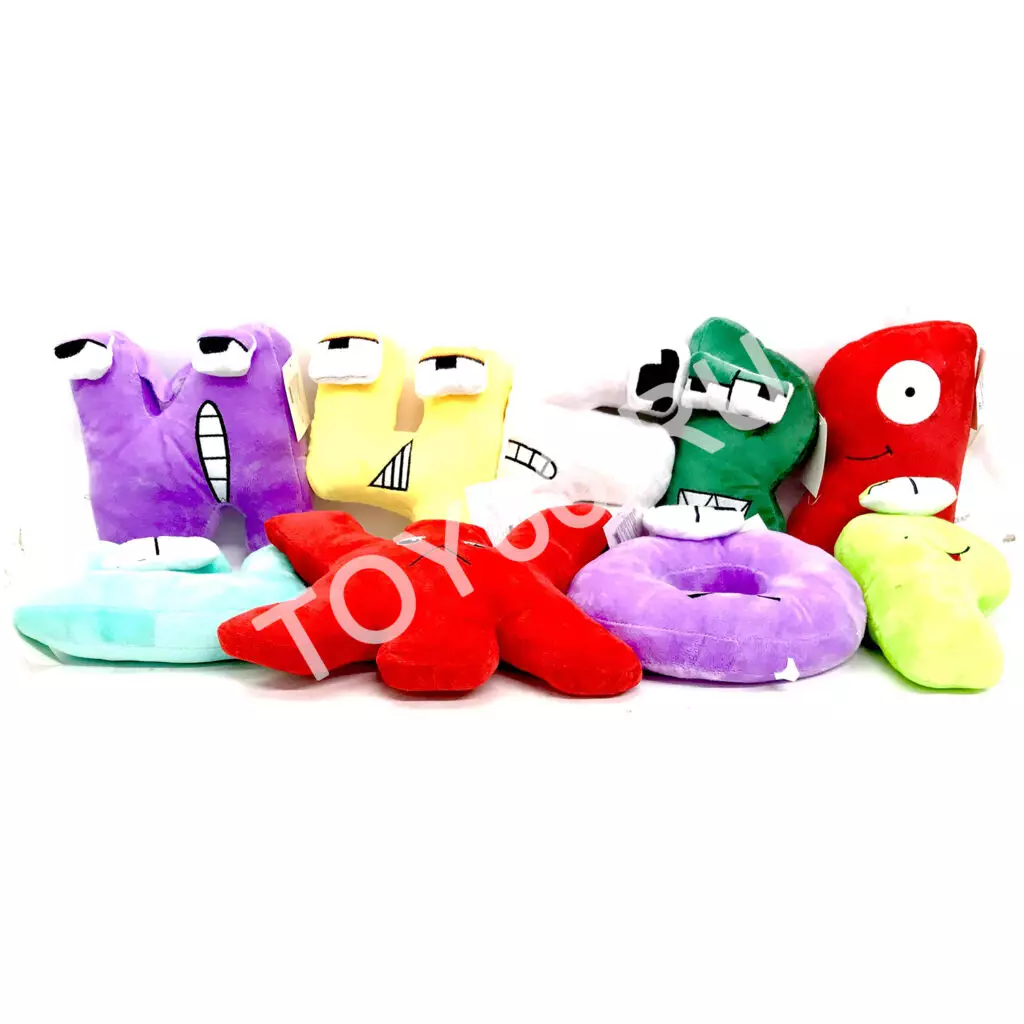 Мягкие игрушки Буквы 33 шт. в блоке YM115