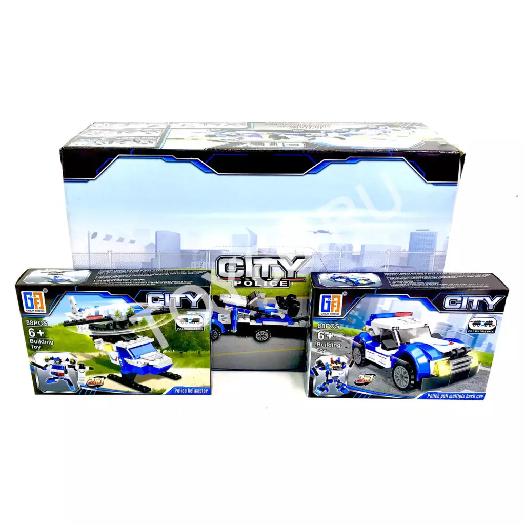 Конструктор сити 12 шт в блоке 123-172-176