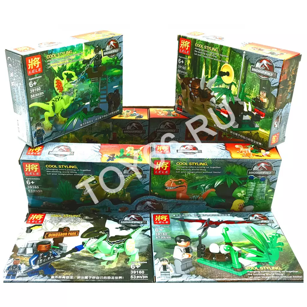 Конструктор Дино 8 шт в блоке 39160