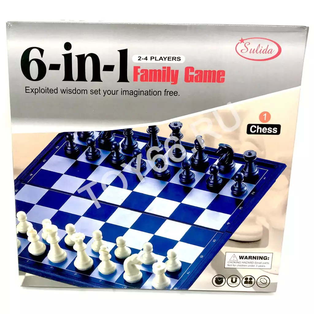 Шахматы шашки нарды 6 в 1 6118 Шахматы шашки нарды 6 в 1 6118