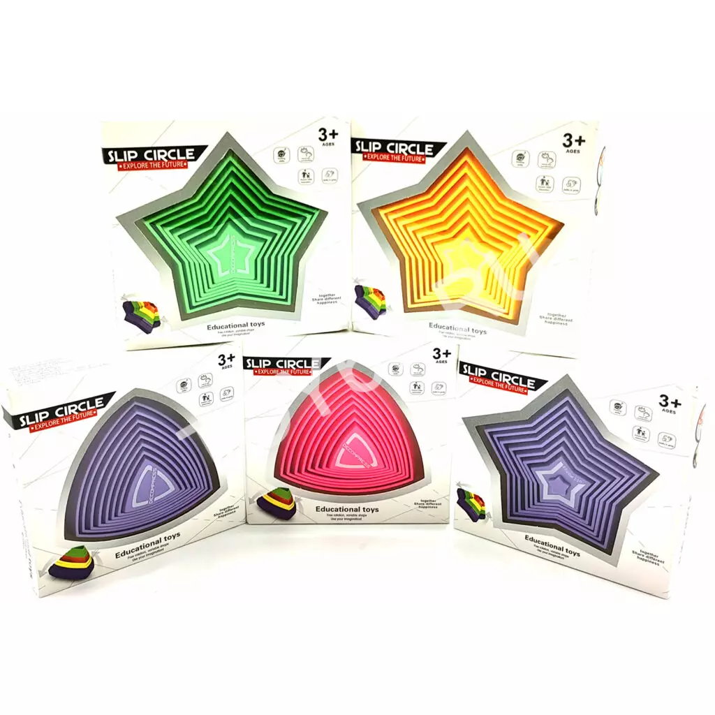 Игрушка пирамидка складная звезда 6625