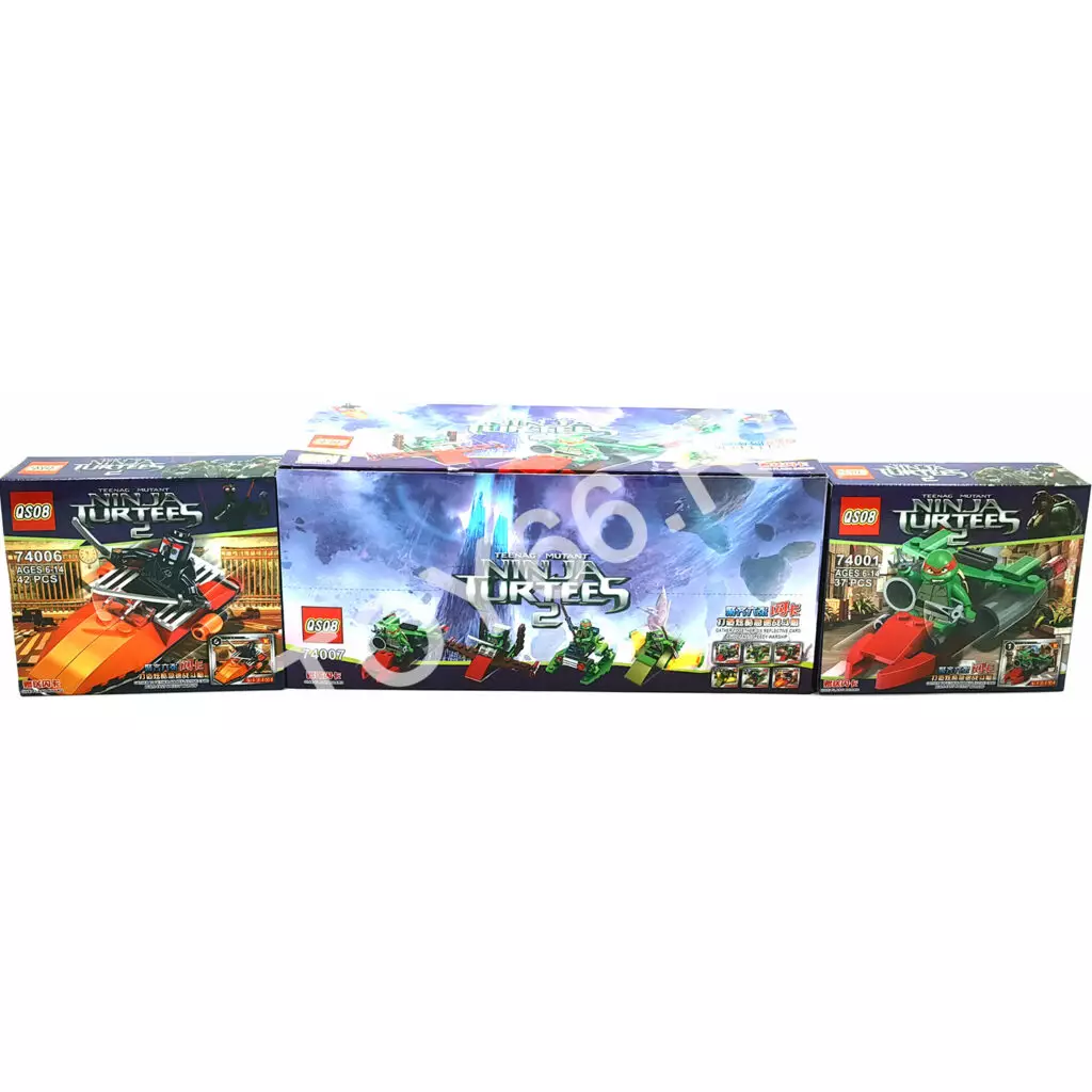 Конструктор Ниндзя 6 шт в блоке 74004-74007