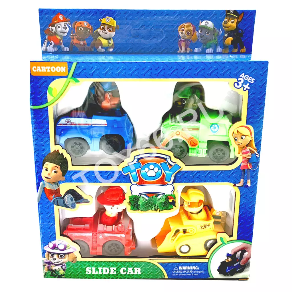 Собачи на машинках 4 шт в наборе 875