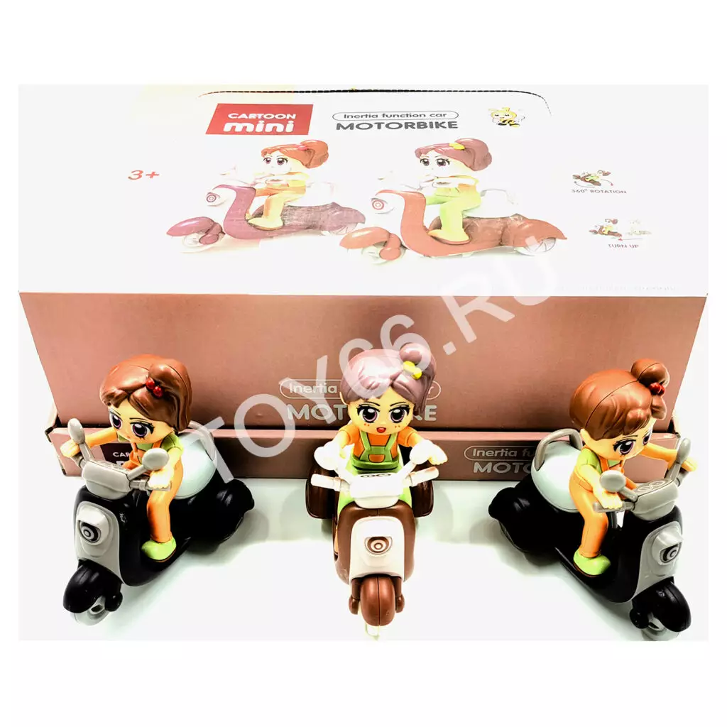 Куколки на мотоциклах, 12 шт в блоке 958-10