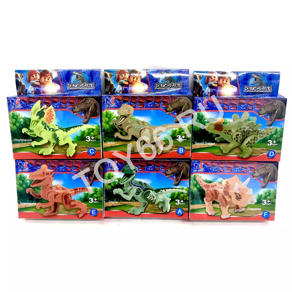 Конструктор Дино 12 шт в блоке CH101