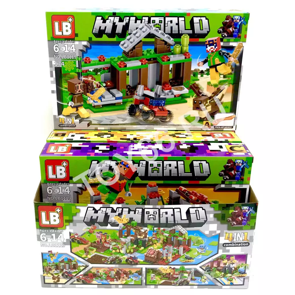 Конструктор Герои из кубиков 4 шт в блоке LB1119 Конструктор Герои из кубиков 4 шт в блоке LB1119