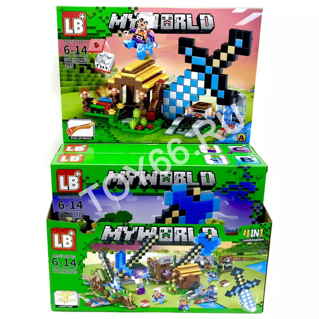 Конструктор Герои из кубиков 4 шт в блоке LB1120