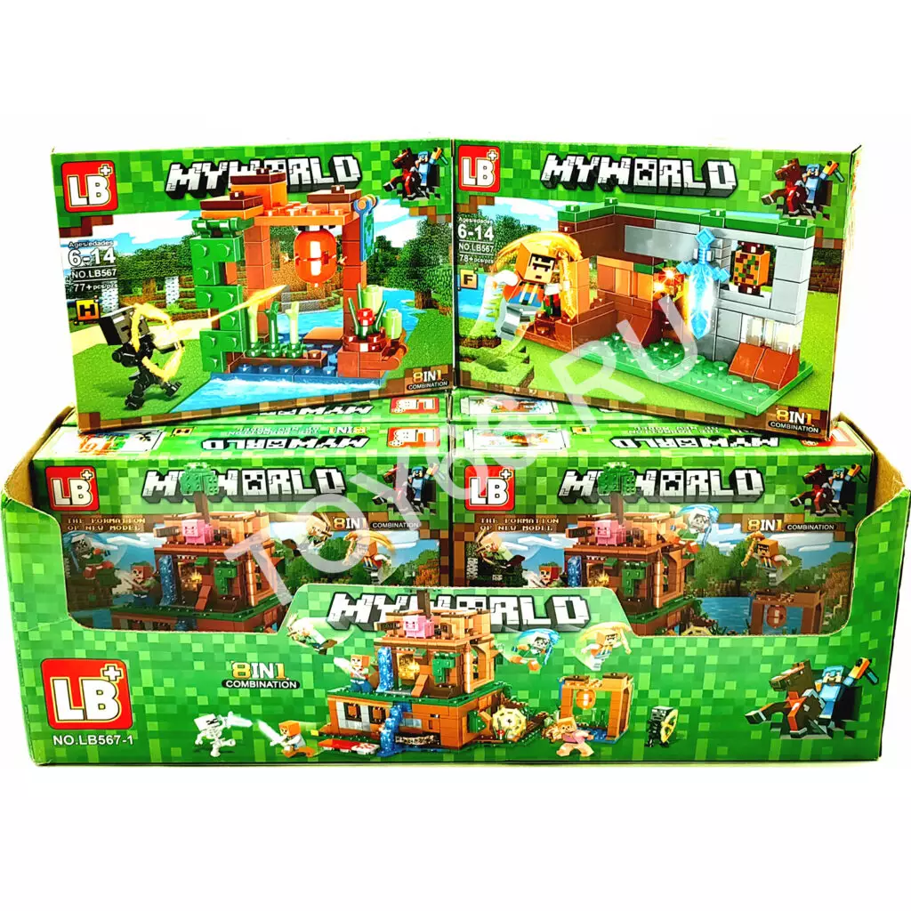 Конструктор Герои из кубиков 8 шт в блоке LB567 Конструктор Герои из кубиков 8 шт в блоке LB567