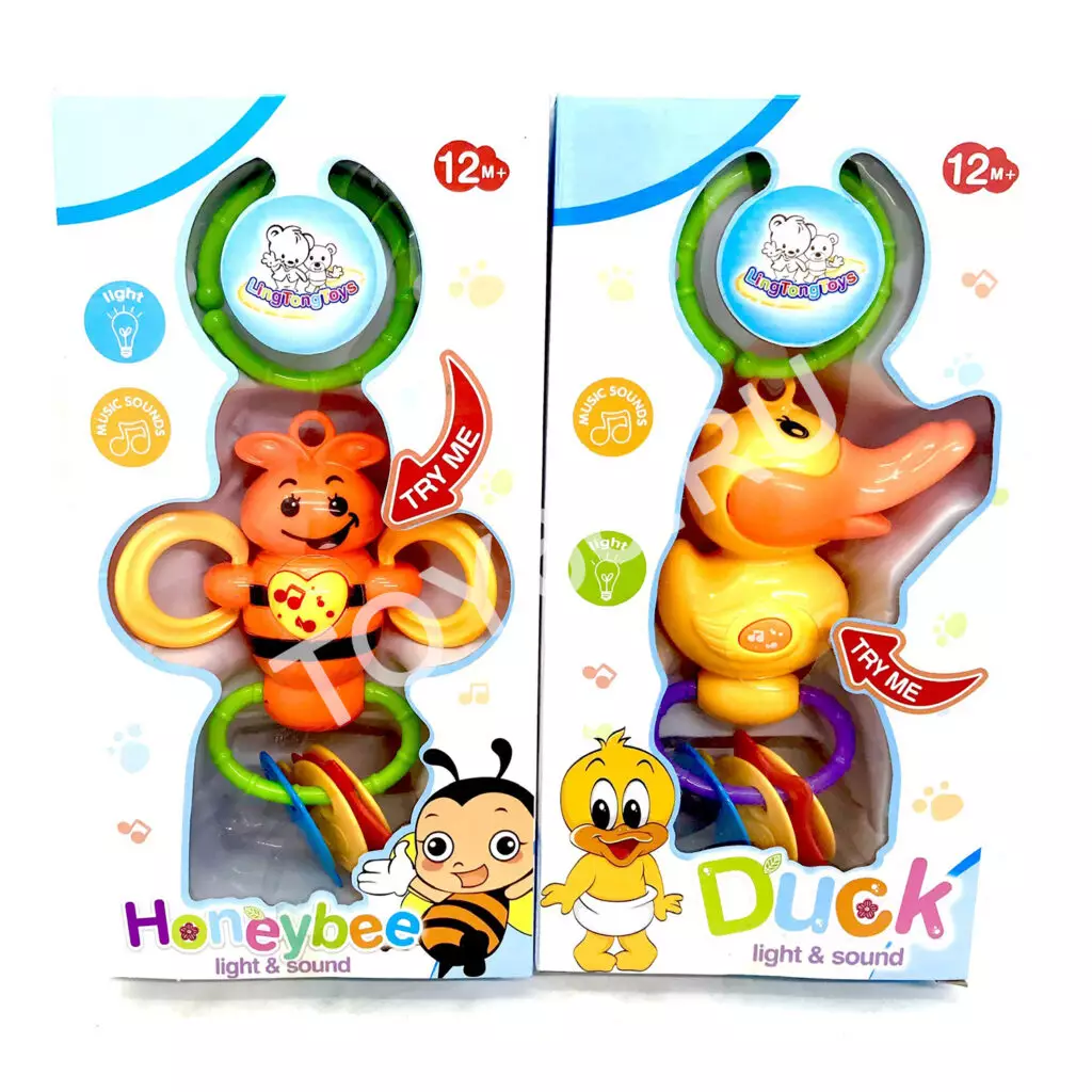 Погремушка подвесная для малышей, свет звук LT8404-8400-8108-8107
