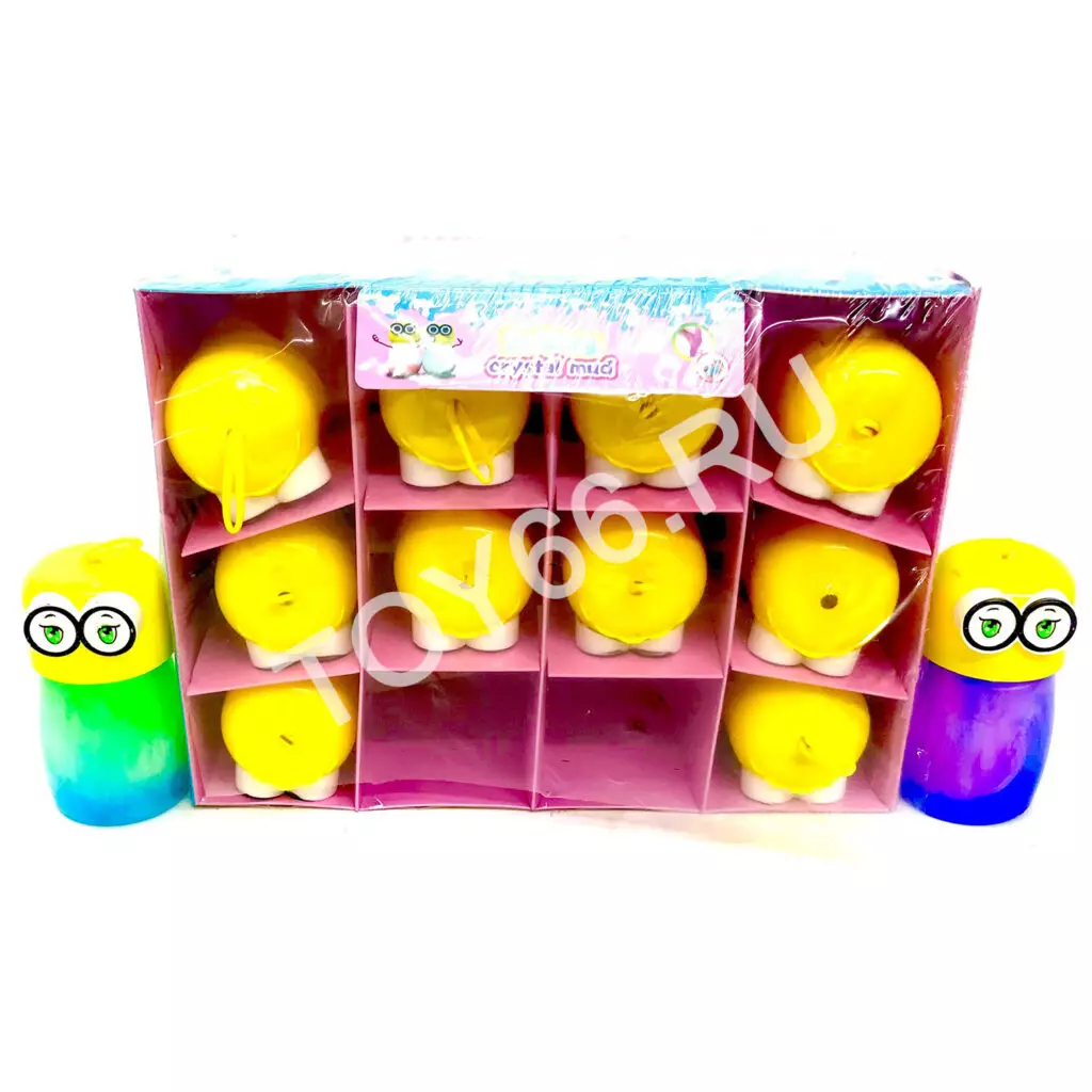Лизун глазастик 12 шт  в блоке LY-001