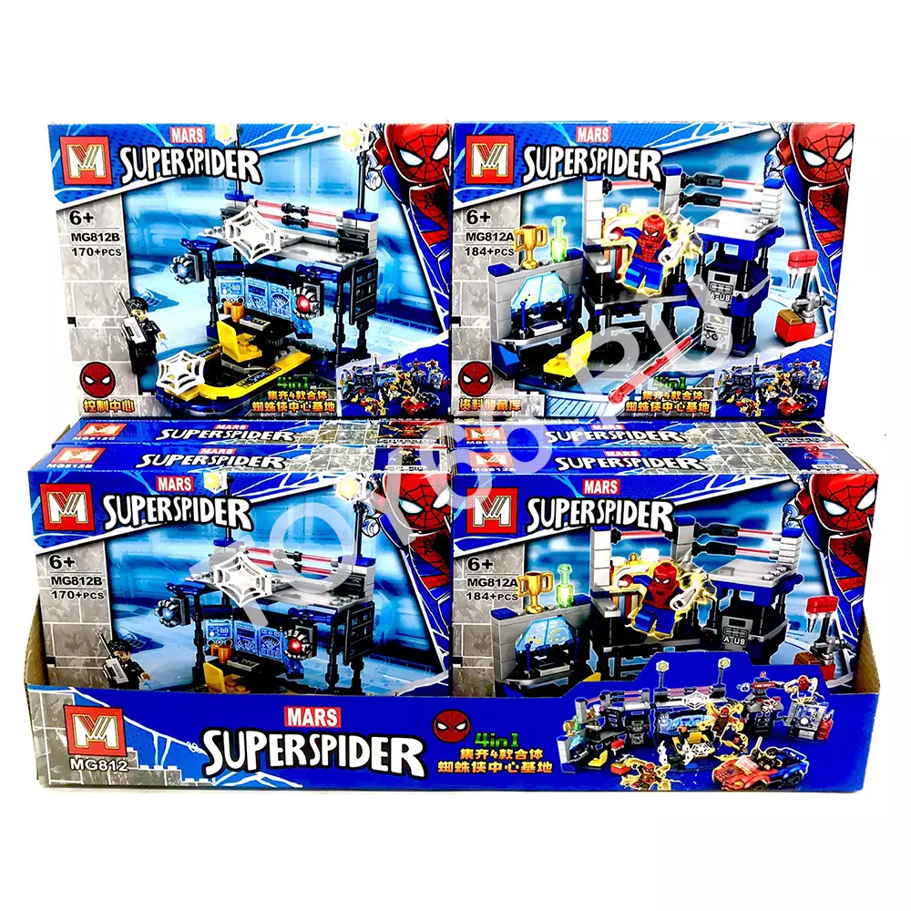 Конструктор Паук 8 шт в блоке MG812 Конструктор Паук 8 шт в блоке MG812