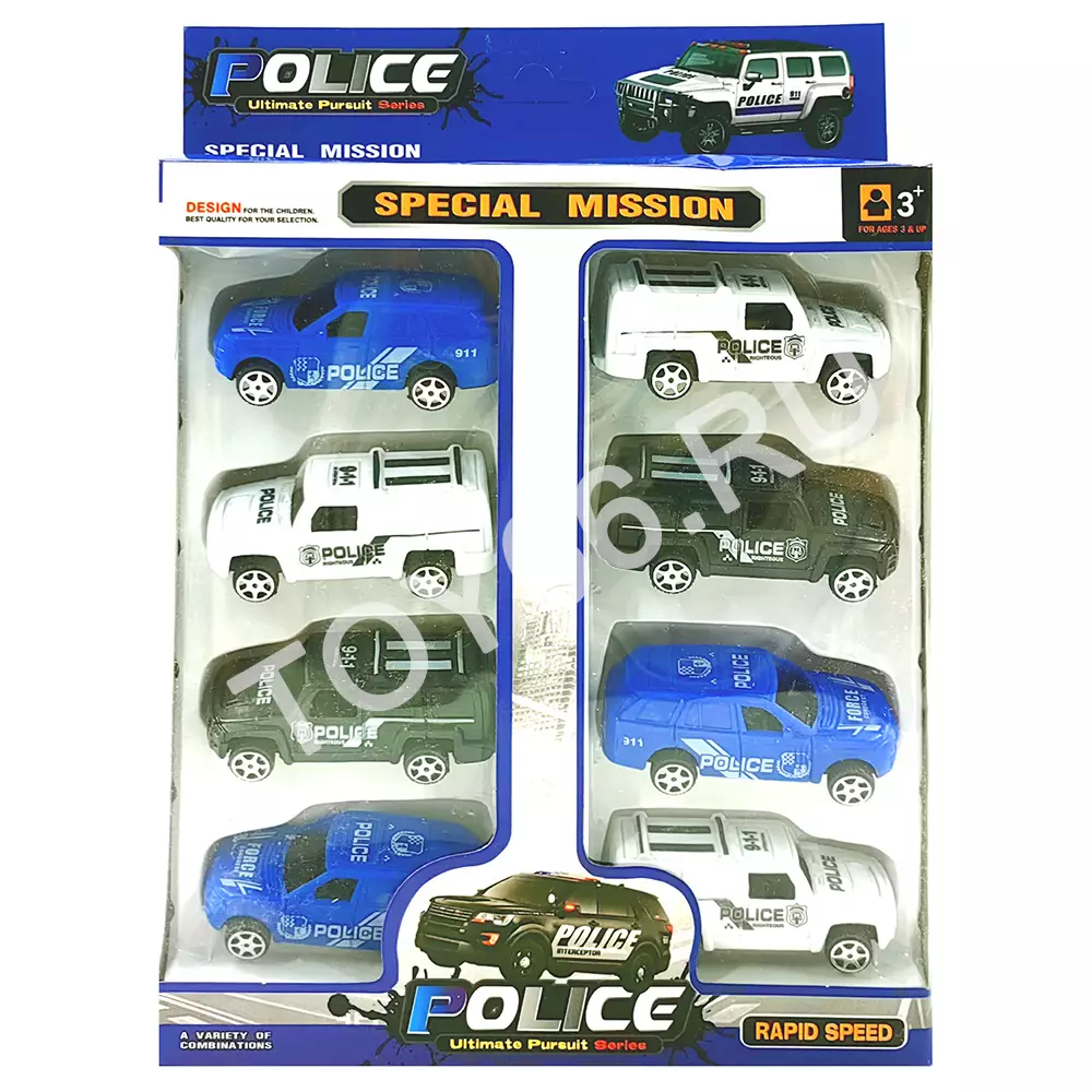 Машинки полиция 8 шт в наборе XT1808A